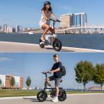 isinwheel U1 Electric Bike for Adults 750W Peak Motor, 20 mph Folding Ebike, 14" Adults Electric Bicycles with Smart Uphill, 280.8Wh Battery, 25 Miles PAS Range, Mini E Bikes for Adult and Teens