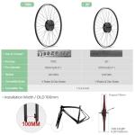 BAFANG 48V500W Front Hub Motor Kit 26"/700C Front Wheel Electric Bike Conversion kit Ebike Conversion Kit with Battery& Display(Optional)