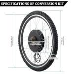 Ktaxon Electric Bike Conversion Kit, 48V 1000W Ebike Conversion Kit, 26" E-Bike Conversion Kits with PAS, LCD Display, Aluminum Alloy Frame and Gearless Hub Motor(Rear Wheel w/Flywheel)