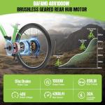 BAFANG 48V1000W Rear Hub Motor:Electric Bike Conversion Kit for 20"/26" Fat Tire Bikes, Ebike Kit with PAS Sensor, Optional Digital Display & Battery - Suit for for 175mm Dropout Size Snow/Beach Bike