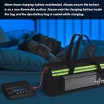 FLASLD 2-Pack E-Bike Battery Bag Fireproof Safe Charging Bag Explosionproof Lipo Battery Bag Large Capatity for Storage Charging (16 x 4.3 x 5in)
