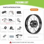 BAFANG 48V1000W Rear Hub Motor:Electric Bike Conversion Kit for 20"/26" Fat Tire Bikes, Ebike Kit with PAS Sensor, Optional Digital Display & Battery - Suit for for 175mm Dropout Size Snow/Beach Bike