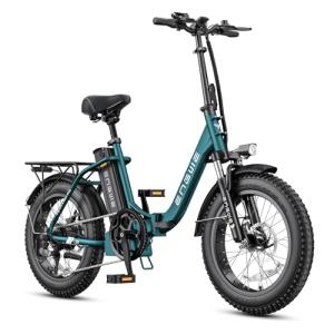 ENGWE 1125W Electric Bike for Adults, L20 2.0 20''×3.0'' Fat Tire Electric Bicycle 52V 13Ah Removable Battery Max Range 68Miles & 28MPH for Urban Commuters (L20 2.0, Green)