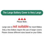 XIUWK 1Pack Large EBike Battery Cover Waterproof, Bicycle Frame Battery Protector Cover