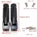 Universal Motorcycle Bicycle Folding Foot Pegs 90 Degree Foldable Electric Motorbike Ebike For Super73 S2/ZX/RX/R/S Passenger Footrests Rearsets Rear Set Footpegs foot Rest Pedals M8 Install Bolts
