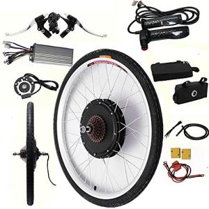 Gdrasuya10 26" Electric Bicycle Rear Wheel E-Bike Conversion Kit 48V 1000W Bicycle Cycle E-Bike Powerful Hub Motor Kit with Intelligent Controller and PAS System for Road Bike (26'' 48V 1000W)