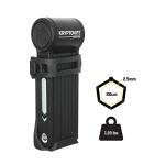 Kryptonite Keeper Mini Folding Bike Lock, Compact Lightweight High Security Anti-Theft Foldable Bicycle Lock with 2 Keys and Mount for E-Bikes Scooter Road Mountain Bikes, 80cm (31.5 in)