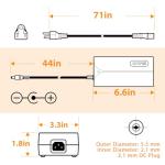 54.6V 2A Charger for 48V eBike Battery Compatible with Lectric XP 1.0/2.0/3.0,Lectric XPremium, Eahora X5, Himiway Cruiser, Ride1Up Core-5, Input Voltage AC120V 2.1mm DC Plug Power Adapter