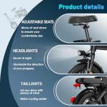 Folding Electric Bike for Adults and Teens, 14" Foldable E-Bike with 500W Motor, Commuter Mini Ebike with 48V Removable Battery UL 2849 Certified, Electric Bicycle with 25 Miles PAS Range (Black)