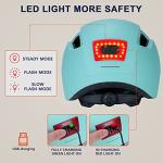 GROTTICO Adult Bike Helmet with Light - Dual Certified for Bicycle Scooter Skateboard Road Cycling Skating Helmet