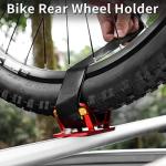 Bicycle Rear Wheel Holder, Rear Wheel Rack Mount, Road Bike Tire Bracket Holder Carrier Fits Mountain Bikes, Road Bicycles & EBikes, Black