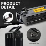 CXZCXZ 48V Ebike Battery 250W/350W/500W/700W/900W/1000W Lithium Battery for Folding Electric Bikes,Ebike Replacement Batteries with 2A Fast Charger,Safety Lock. (48V 20AH (with Charger)