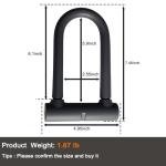 NOEAIKE Bike U Lock Heavy Duty Anti Theft with 4ft Security Steel Cable-3 Keys and Mounting Bracket Included,Bicycle Locks Perfect for Road,Mountain,Scooter and Ebike