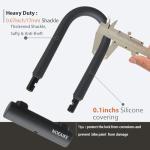 NOEAIKE Bike U Lock Heavy Duty Anti Theft with 4ft Security Steel Cable-3 Keys and Mounting Bracket Included,Bicycle Locks Perfect for Road,Mountain,Scooter and Ebike