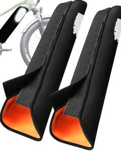 CBHCARCAR 2PCS E Bike Battery Cover,（11.8-15.8in circumference）Reflective Battery Protective Cover E-Bike at Night, Bicycle Thermal Cover Waterproof Dustproof Bag for Battery in Downtube