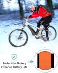 CBHCARCAR 2PCS E Bike Battery Cover,（11.8-15.8in circumference）Reflective Battery Protective Cover E-Bike at Night, Bicycle Thermal Cover Waterproof Dustproof Bag for Battery in Downtube
