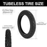 14X2.125 Ebike Tire,SOGIME Tubeless 14 inch Tire Explosion-Proof for Electric Bike Ride-On Scooter,2 Pack