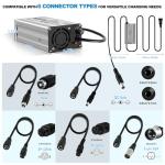 Hexwatt 54.6V 2A Charger for 48V Lithium-ion Battery ebike Electric Bike Electric Scooter Hoverboard Battery Charger Replacement with 6 Connectors