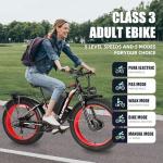 BLUMEMO Electric Bike for Adults 1000W, Removable 48V/17.5AH Battery E-Bike, Max 31Mph,Fat Tire Electric Bicycle 26" 4.0 for Trail Riding/Excursion/Commute 21-Speed Shifting UL and GCC Certified