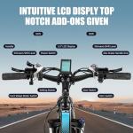 BLUMEMO Electric Bike for Adults 1000W, Removable 48V/17.5AH Battery E-Bike, Max 31Mph,Fat Tire Electric Bicycle 26" 4.0 for Trail Riding/Excursion/Commute 21-Speed Shifting UL and GCC Certified