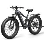 PUCKIPUPPY Boxer Electric Bike for Adults 960W, 48V 20AH Battery Ebike, Full Suspension 26" Fat Tire E Bike, 28MPH 80Miles Range Mountain Electric Bicycle, 7 Speed Hydraulic Disc Brakes