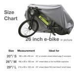Urby Heavy Duty Bicycle Covers Outdoor Storage Waterproof And Heat Resistant. Ideal For Electric Bike As Ebike Battery Cover Or Rain Cover. Comes With Large Mesh Bag For Easy Traveling (29''/Large)