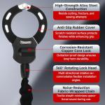 TOKCKYBL Heavy Duty Electric Scooter Lock with Scooter Bag - 6mm Anti-Theft Chain Lock, 94cm Weatherproof Security for E-Scooters, E-Bikes, Motorcycles