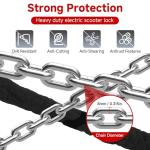 TOKCKYBL Heavy Duty Electric Scooter Lock with Scooter Bag - 6mm Anti-Theft Chain Lock, 94cm Weatherproof Security for E-Scooters, E-Bikes, Motorcycles