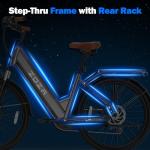 ZDZA ElectricBikeforAdults26'',1200WPeakMotor,65MilesMaxRangeEBikeforAdultswith7-Speed,48VRemovableBattery,FrontSuspension,AdultElectricBicycleforCommuteBeachSnow