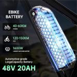 (UL Certificated) UPP 48V 20Ah 960Wh Ebike Battery for 1500W 750W 1000W Motor Kit - Lithium Ion Batteries 48Volt for Front Rear Hub Motor - 48Volt Electric Bicycle Batteries Hailong