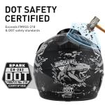 SPARK Youth Kids Dirt Bike Helmets - Lightweight & Vented, Full Face, 4Pcs Set with Gloves, Goggles & Mask for Ages 5-14 (Motocross ATV Off-Road) DOT Approved (Dino Grey, Medium)