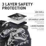 SPARK Youth Kids Dirt Bike Helmets - Lightweight & Vented, Full Face, 4Pcs Set with Gloves, Goggles & Mask for Ages 5-14 (Motocross ATV Off-Road) DOT Approved (Dino Grey, Medium)