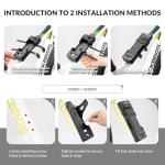 ROCKBROS Folding Bike Lock with 3 Keys - 3.79lb Heavy Duty Anti Theft Secure Guard for Bicycle Motorcycle e-Bike