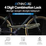 RAINCORE Light Weight Bike Cable Lock for Heavy Duti Anti Theft - 59inch (150cm) - 0.4lb (184g) - Bike Chain Lock with Chain Cutter Proof Fiber - Patented Korea - Security Cable (59 incehs)