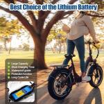 CXZCXZ 24V10AH Ebike Battery, Lithium Battery Pack with 20A BMS,T-Plug,2A Charger, Compatible with E-Bikes, Scooters, ATVs, Motorcycles and More 200-500W Systems