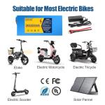 CXZCXZ 24V10AH Ebike Battery, Lithium Battery Pack with 20A BMS,T-Plug,2A Charger, Compatible with E-Bikes, Scooters, ATVs, Motorcycles and More 200-500W Systems