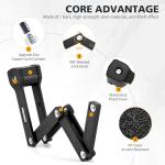 Aonvmdis Folding Bike Lock Bicycle Scooter Folding Locks with 3Keys Heavy Duty Bike Lock with Easy Mounting Bracket Alloy Steel Foldable Lock