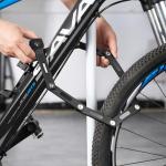 Aonvmdis Folding Bike Lock Bicycle Scooter Folding Locks with 3Keys Heavy Duty Bike Lock with Easy Mounting Bracket Alloy Steel Foldable Lock