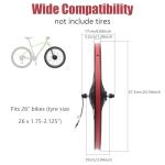 CUBELLIN 36V 350W Electric Bike Conversion Kit 26" Front Wheel E-Bike Motor Hub Motor Set 5 Speed Adjustable 35 Km/H Electric Bicycle Kit with LCD Display Controller