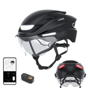 Lumos Ultra E-Bike Smart Helmet | NTA 8776 Certified | Front & Rear LED Lights | Retractable Face Shield | App Controlled | EBike, Scooter, Cycling, Bicycle | Adults, Men Women