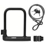 Bike U Lock with 4ft Security Cable 14mm Shackle, Bike Lock with 3 Keys and Mounting Bracket, Bicycle U-Locks Perfect for Road, Mountain, and Electric Bikes,Bicycle Lock