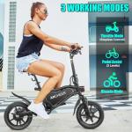 ANCHEER Folding Electric Bike for Adults, 374Wh Ebike, 20MPH Electric Bikes, 14" Foldable Electric Bicycle, 20-50 Miles Electric Bikes, E Bike, LCD Display, Dual Suspension, UL2849 Compliant