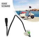 60Cm E-Bike Motor Extension Cable, 9 Pin Female Adapter Extension, Waterproof Wheel Motor Extension Cable Conversion Kit For Electric Bike Female To Male Wire E-Bike Accessory