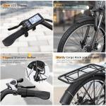 Funhang Electric Bike for Adults, 1000W Peak Ebike, 21.7MPH 50Miles City Cruiser Ebikes, 26" Step Thru Electric Bicycle with 48V Removable Battery, Adjustable Stem, Rear Rack,7 Speed, UL2849 Certified