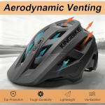 KINGBIKE MTB Helmet with Adjustable Visor Camera Mount NTA-8776 E-Bike Certified Mountain Bike Helmet for Men Women Adults Downhill Cycling (Matte Black, L)