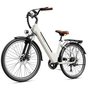 Heybike Cityscape 2.0 Electric Bike for Adults with 1000W Motor Peak,468Wh Removable Battery and up to 50Miles 24MPH,UL Certified 26" Electric Commuter Bike with 7-Speed and Front Suspension.
