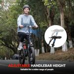 INVANTI Folding Electric Bike, Peak 1000W Ebikes for Adults, 25Mph Top Speed 45Miles 20" Step-Thru Fat Tire Electric Bike for All Terrains with Rear Rack,7-Speed,Front Suspension,UL2849 Certified