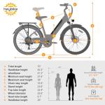 Heybike Cityscape 2.0 Electric Bike for Adults with 1000W Motor Peak,468Wh Removable Battery and up to 50Miles 24MPH,UL Certified 26" Electric Commuter Bike with 7-Speed and Front Suspension.