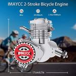 IMAYCC Bike Motor Kit 80cc Motorized Bike Kit 2 Stroke Gas Bicycle Engine Conversion Kit Fit for 26-28" Bikes (80CC Silver)