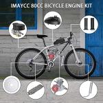 IMAYCC Bike Motor Kit 80cc Motorized Bike Kit 2 Stroke Gas Bicycle Engine Conversion Kit Fit for 26-28" Bikes (80CC Silver)
